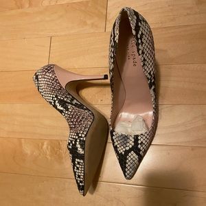 Brand new Kate Spade python Licorice pump 8.5